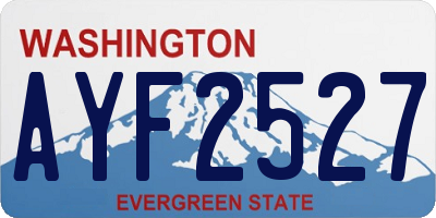 WA license plate AYF2527
