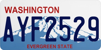 WA license plate AYF2529