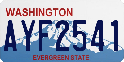 WA license plate AYF2541