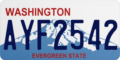 WA license plate AYF2542