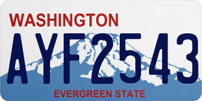 WA license plate AYF2543