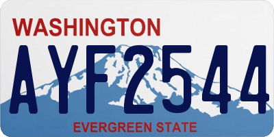 WA license plate AYF2544