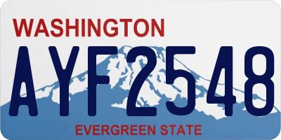 WA license plate AYF2548