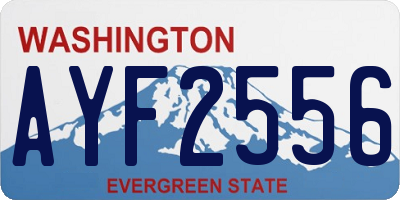 WA license plate AYF2556