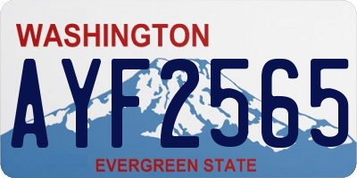 WA license plate AYF2565