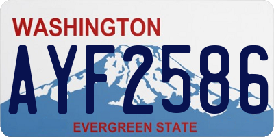 WA license plate AYF2586