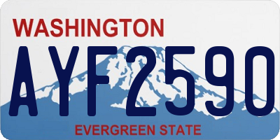 WA license plate AYF2590