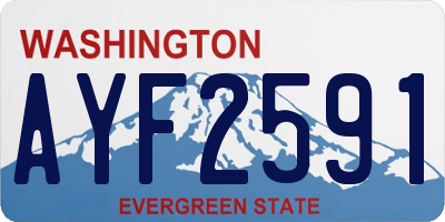 WA license plate AYF2591