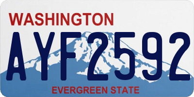 WA license plate AYF2592