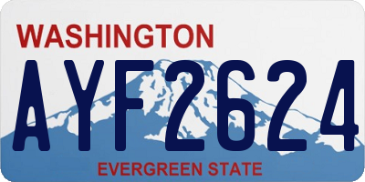 WA license plate AYF2624