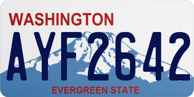 WA license plate AYF2642
