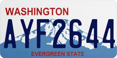WA license plate AYF2644