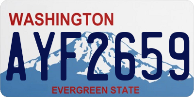 WA license plate AYF2659