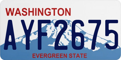 WA license plate AYF2675