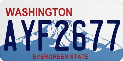 WA license plate AYF2677