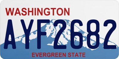 WA license plate AYF2682