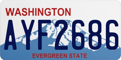 WA license plate AYF2686