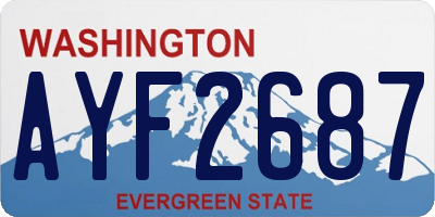 WA license plate AYF2687
