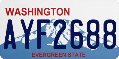 WA license plate AYF2688