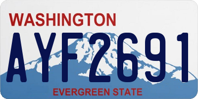 WA license plate AYF2691
