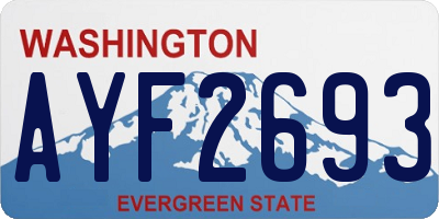 WA license plate AYF2693