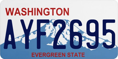 WA license plate AYF2695