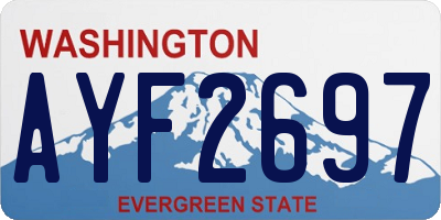 WA license plate AYF2697
