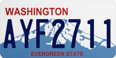 WA license plate AYF2711