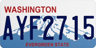 WA license plate AYF2715
