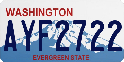 WA license plate AYF2722