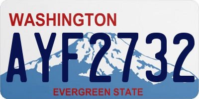WA license plate AYF2732