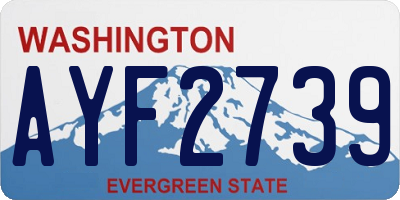 WA license plate AYF2739