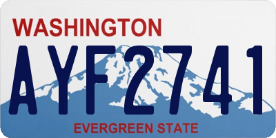 WA license plate AYF2741