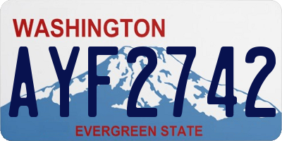 WA license plate AYF2742
