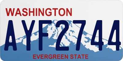 WA license plate AYF2744