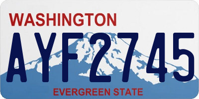 WA license plate AYF2745