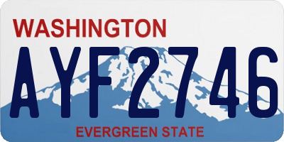 WA license plate AYF2746