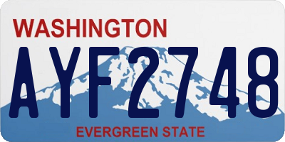 WA license plate AYF2748