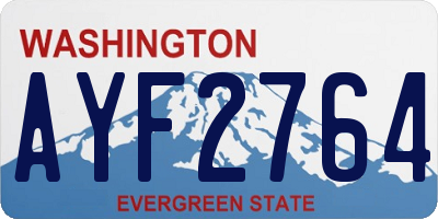 WA license plate AYF2764