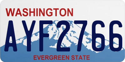 WA license plate AYF2766
