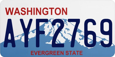 WA license plate AYF2769