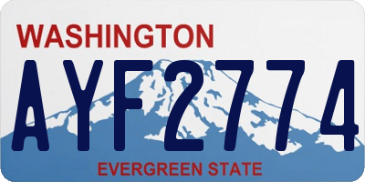 WA license plate AYF2774