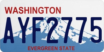 WA license plate AYF2775