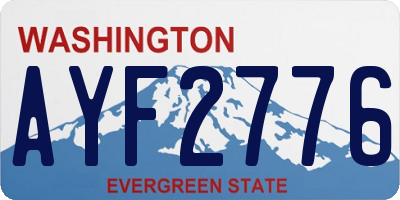 WA license plate AYF2776