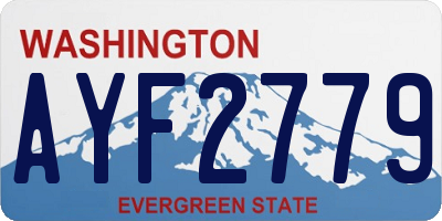 WA license plate AYF2779
