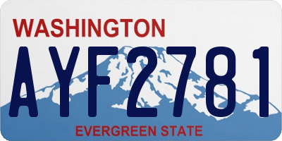 WA license plate AYF2781