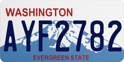 WA license plate AYF2782