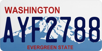 WA license plate AYF2788