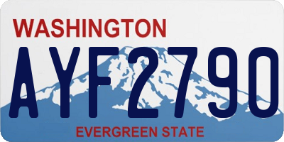 WA license plate AYF2790