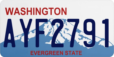 WA license plate AYF2791